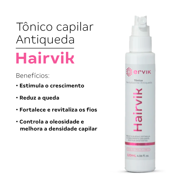 Kit Tônico Capilar Hairvik Feminino - 12 Unidades