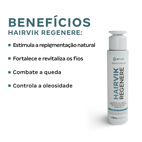 Kit Hairvik Regenere Antigrisalho com 3 Unidades