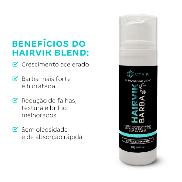 Kit Hairvik Blend de Crescimento para Barba - 3 Unidades